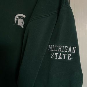 Large Vintage Michigan State embroidered Crewneck